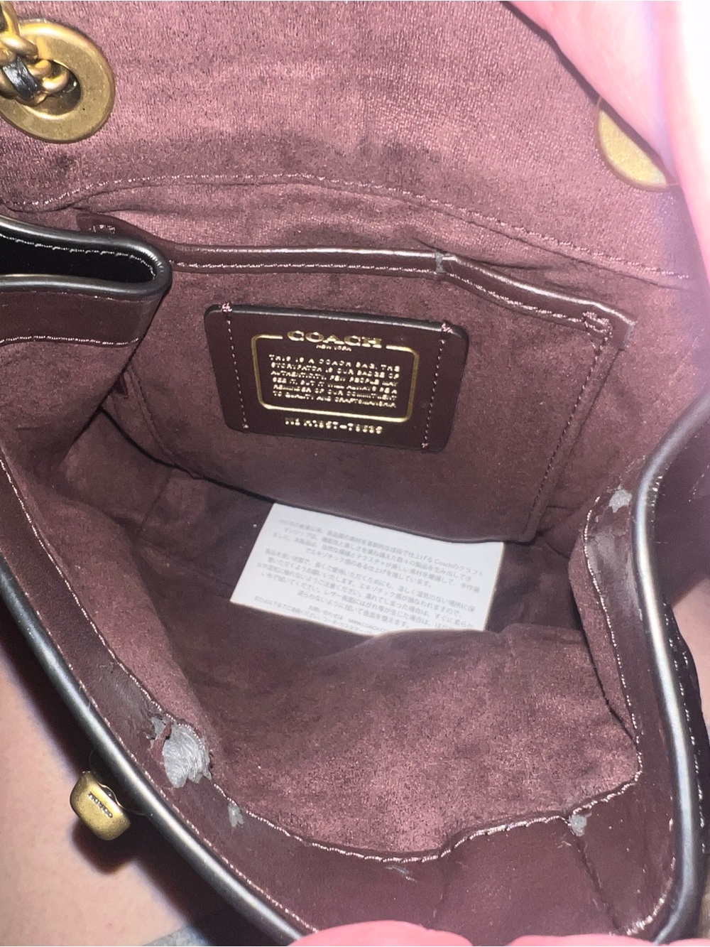 Coach Parker Black Leather Backpack with Red Python-Print Flap and Gold Hardware - Picture 6 of 7